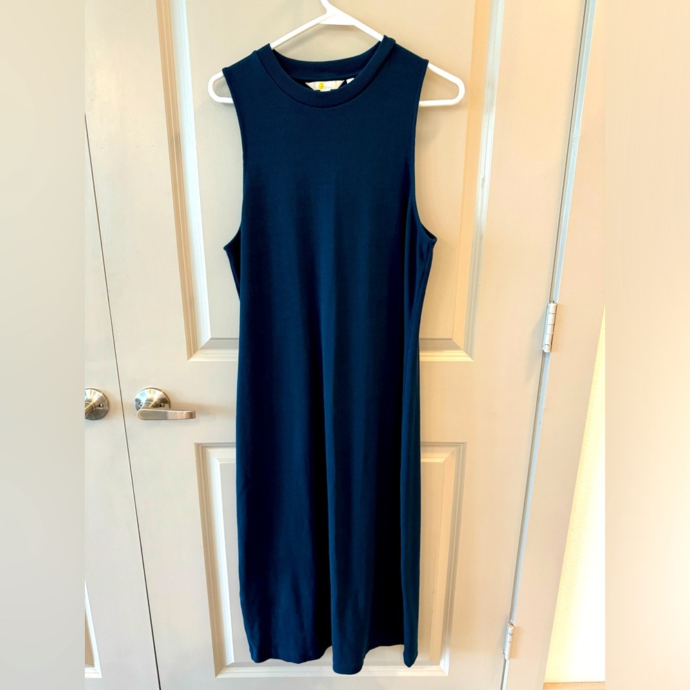 Boden long ribbed sleeveless mock neck dress. Gently worn. Slightly fitted. 14